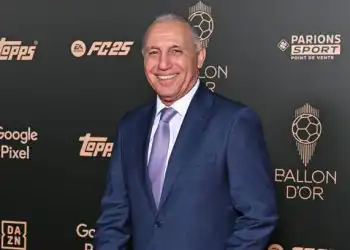 PARIS, FRANCE - OCTOBER 28: Hristo Stoichkov attends the 68th Ballon D'Or Photocall at Theatre Du Chatelet on October 28, 2024 in Paris, France. (Photo by Stephane Cardinale - Corbis/Corbis via Getty Images)