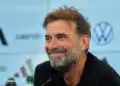 Newly appointed head coach of the German national soccer team Juergen Klopp attends a news conference at the headquarters of the German Football Association DFB in Frankfurt, Germany, Friday, July 24, 2026. (AP Photo/Michael Probst)